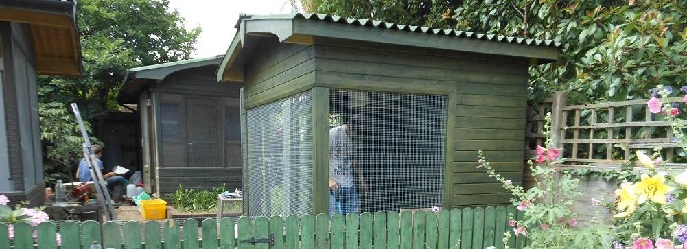 The houses, avaries and cages for the animals and birds are cleaned regularly by student helpers